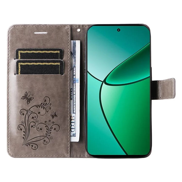 KT Imprinting Flower Series-2 For Realme Narzo 70 5G / Narzo 70 Pro 5G / P1 5G / 12 4G / 12+ 5G Case Butterfly Leather Phone Cover