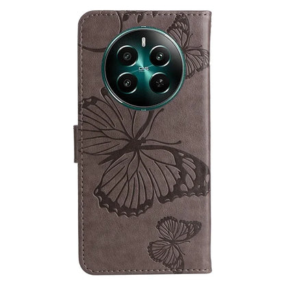KT Imprinting Flower Series-2 For Realme Narzo 70 5G / Narzo 70 Pro 5G / P1 5G / 12 4G / 12+ 5G Case Butterfly Leather Phone Cover