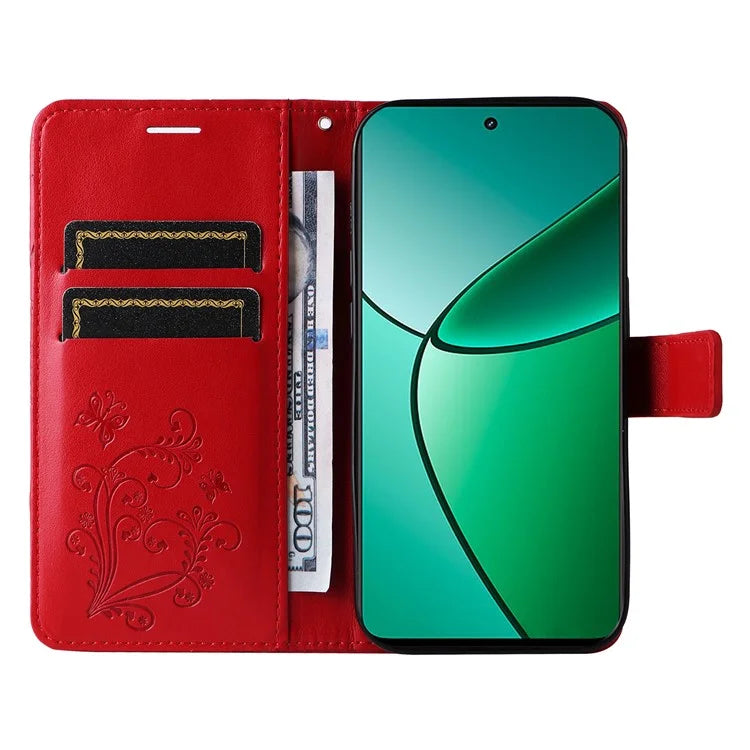 KT Imprinting Flower Series-2 For Realme Narzo 70 5G / Narzo 70 Pro 5G / P1 5G / 12 4G / 12+ 5G Case Butterfly Leather Phone Cover