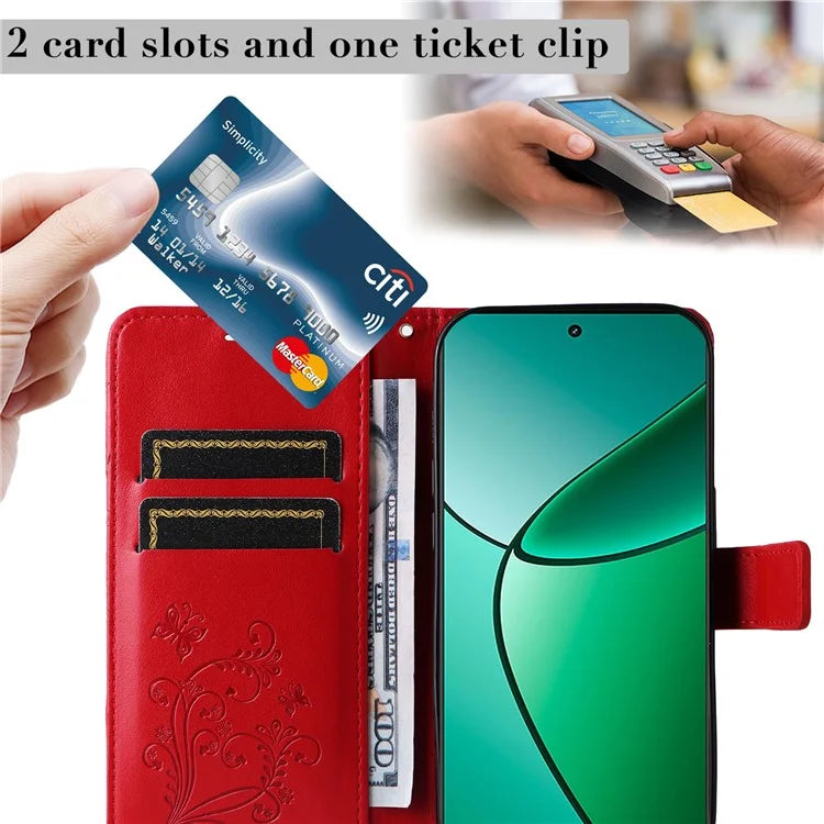KT Imprinting Flower Series-2 For Realme Narzo 70 5G / Narzo 70 Pro 5G / P1 5G / 12 4G / 12+ 5G Case Butterfly Leather Phone Cover