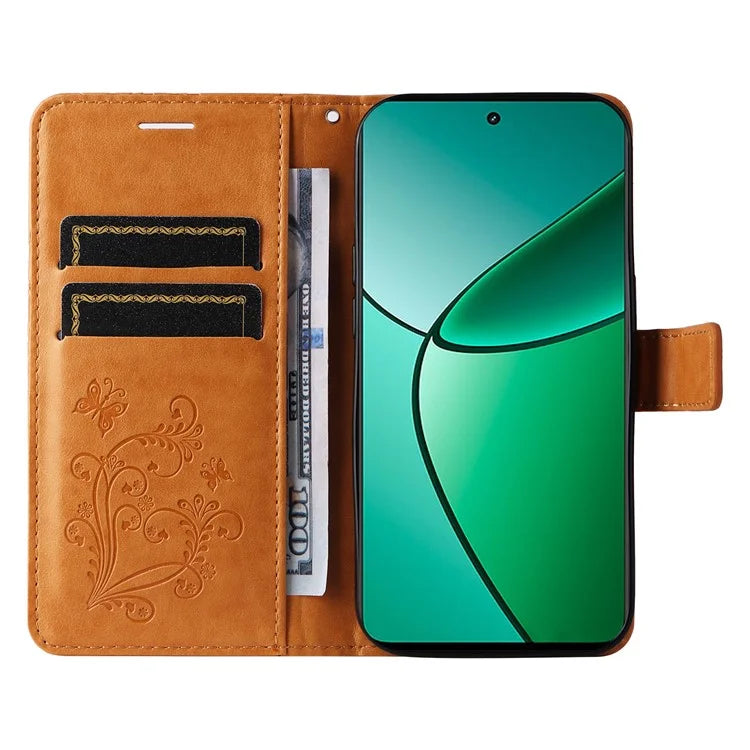 KT Imprinting Flower Series-2 For Realme Narzo 70 5G / Narzo 70 Pro 5G / P1 5G / 12 4G / 12+ 5G Case Butterfly Leather Phone Cover