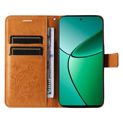 KT Imprinting Flower Series-2 For Realme Narzo 70 5G / Narzo 70 Pro 5G / P1 5G / 12 4G / 12+ 5G Case Butterfly Leather Phone Cover