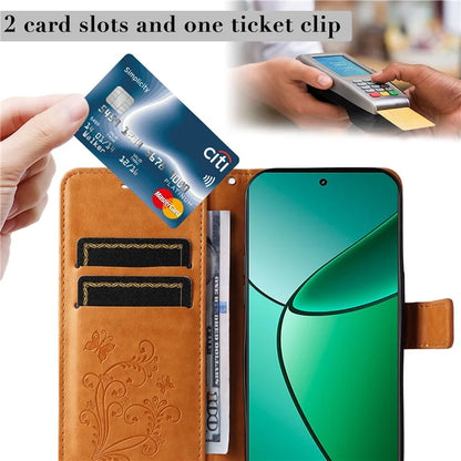 KT Imprinting Flower Series-2 For Realme Narzo 70 5G / Narzo 70 Pro 5G / P1 5G / 12 4G / 12+ 5G Case Butterfly Leather Phone Cover