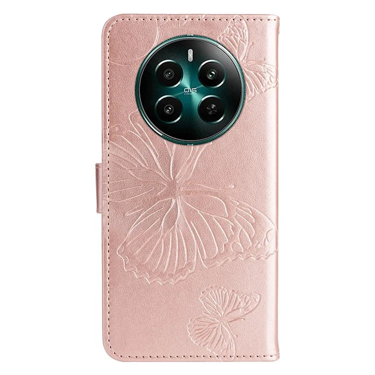 KT Imprinting Flower Series-2 For Realme Narzo 70 5G / Narzo 70 Pro 5G / P1 5G / 12 4G / 12+ 5G Case Butterfly Leather Phone Cover