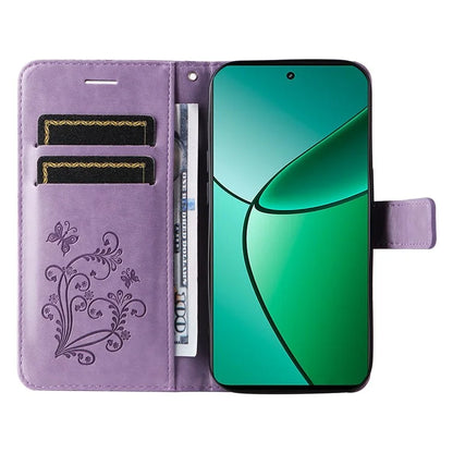 KT Imprinting Flower Series-2 For Realme Narzo 70 5G / Narzo 70 Pro 5G / P1 5G / 12 4G / 12+ 5G Case Butterfly Leather Phone Cover