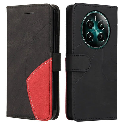 KT Leather Series-1 For Realme Narzo 70 5G / Narzo 70 Pro 5G / P1 5G / 12 4G / 12+ 5G Case Color Splicing Phone Cover Wallet Stand