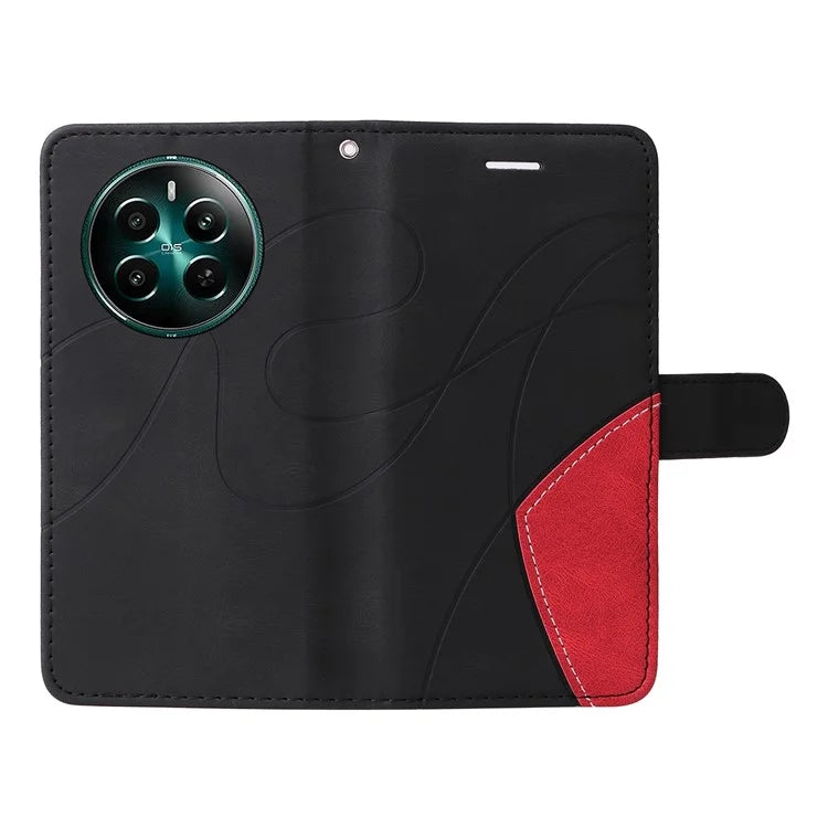 KT Leather Series-1 For Realme Narzo 70 5G / Narzo 70 Pro 5G / P1 5G / 12 4G / 12+ 5G Case Color Splicing Phone Cover Wallet Stand