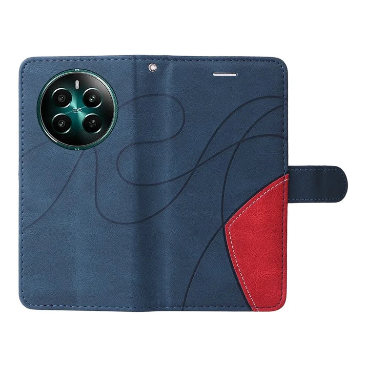 KT Leather Series-1 For Realme Narzo 70 5G / Narzo 70 Pro 5G / P1 5G / 12 4G / 12+ 5G Case Color Splicing Phone Cover Wallet Stand