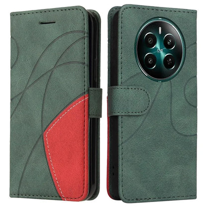 KT Leather Series-1 For Realme Narzo 70 5G / Narzo 70 Pro 5G / P1 5G / 12 4G / 12+ 5G Case Color Splicing Phone Cover Wallet Stand