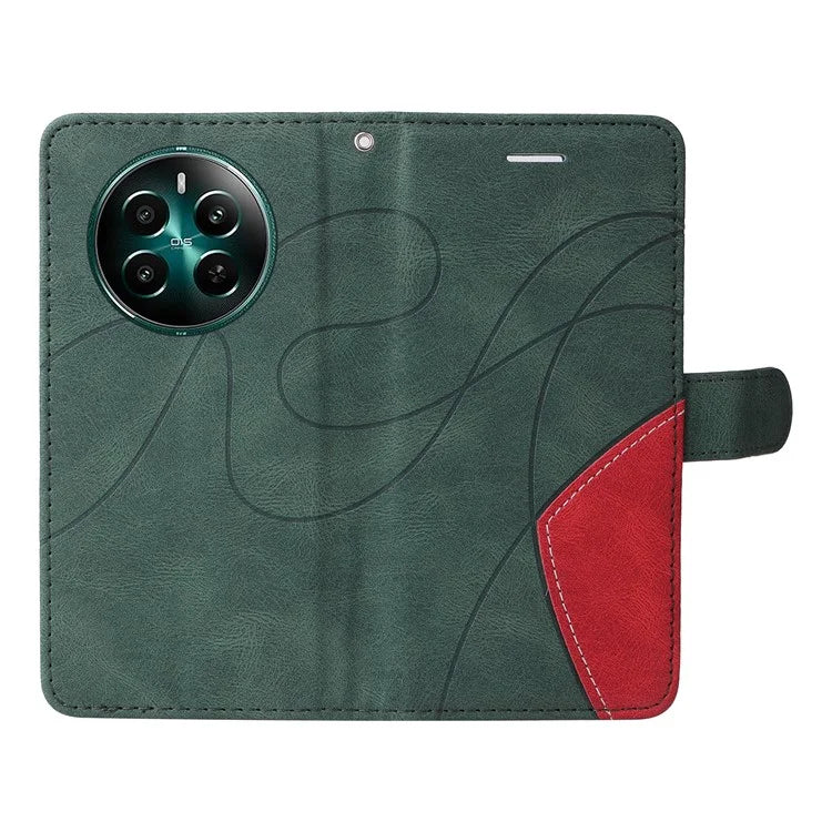 KT Leather Series-1 For Realme Narzo 70 5G / Narzo 70 Pro 5G / P1 5G / 12 4G / 12+ 5G Case Color Splicing Phone Cover Wallet Stand