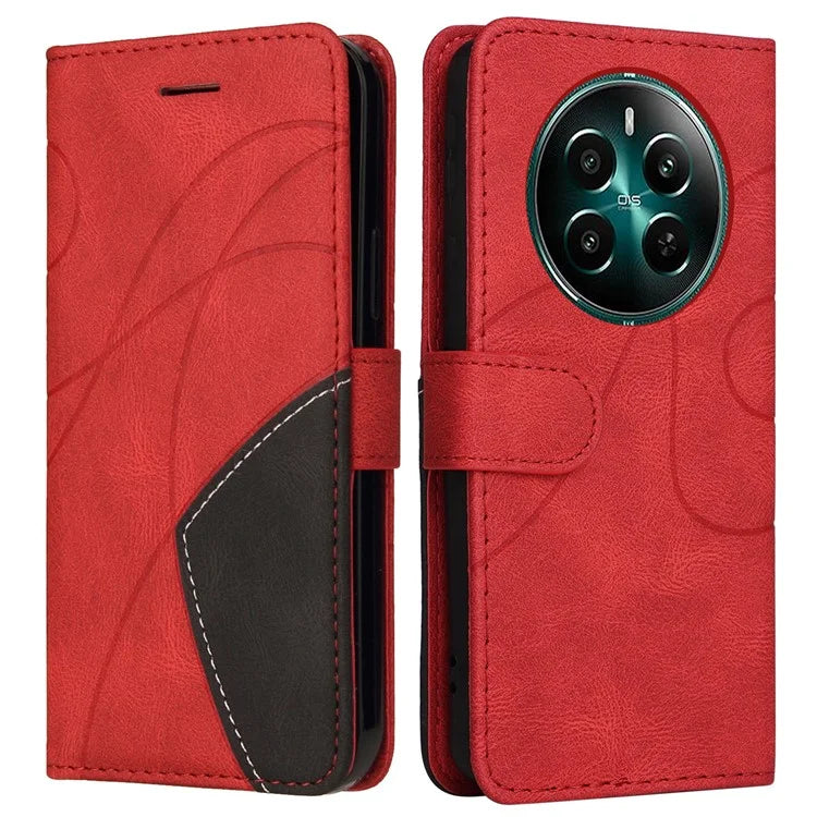 KT Leather Series-1 For Realme Narzo 70 5G / Narzo 70 Pro 5G / P1 5G / 12 4G / 12+ 5G Case Color Splicing Phone Cover Wallet Stand