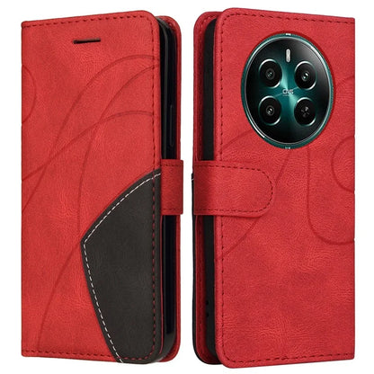 KT Leather Series-1 For Realme Narzo 70 5G / Narzo 70 Pro 5G / P1 5G / 12 4G / 12+ 5G Case Color Splicing Phone Cover Wallet Stand