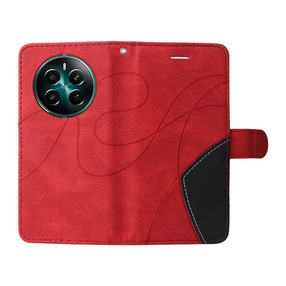 KT Leather Series-1 For Realme Narzo 70 5G / Narzo 70 Pro 5G / P1 5G / 12 4G / 12+ 5G Case Color Splicing Phone Cover Wallet Stand
