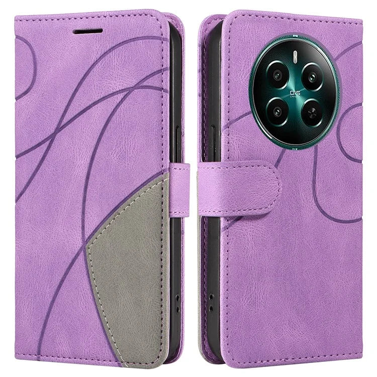 KT Leather Series-1 For Realme Narzo 70 5G / Narzo 70 Pro 5G / P1 5G / 12 4G / 12+ 5G Case Color Splicing Phone Cover Wallet Stand