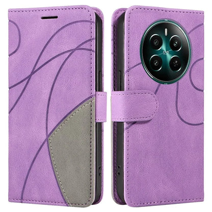 KT Leather Series-1 For Realme Narzo 70 5G / Narzo 70 Pro 5G / P1 5G / 12 4G / 12+ 5G Case Color Splicing Phone Cover Wallet Stand
