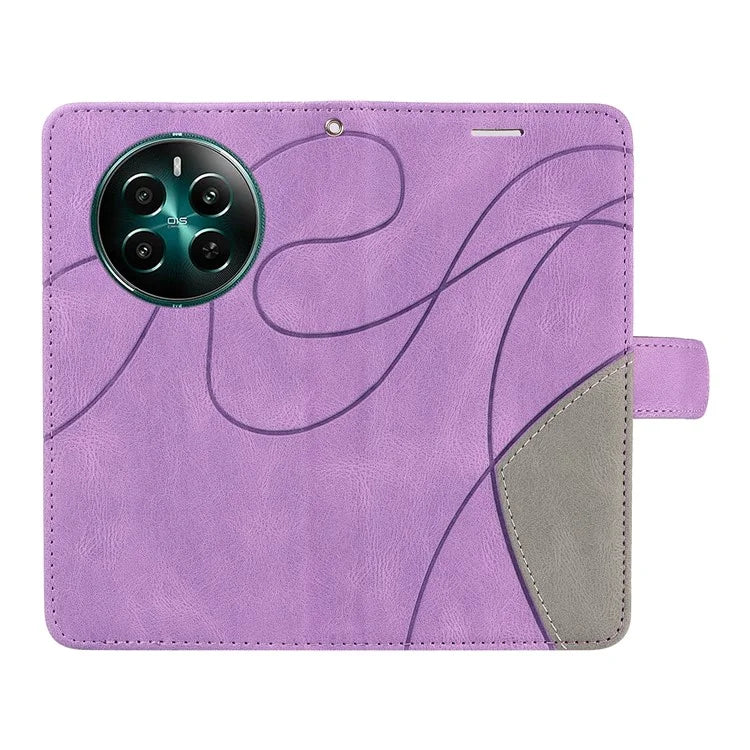 KT Leather Series-1 For Realme Narzo 70 5G / Narzo 70 Pro 5G / P1 5G / 12 4G / 12+ 5G Case Color Splicing Phone Cover Wallet Stand