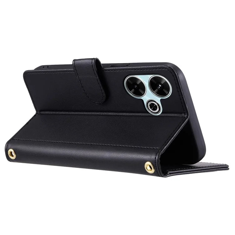 For Xiaomi Redmi 13 5G / 4G / Poco M6 4G / Redmi Note 13R 5G Wallet Case Rhombus Grid PU Leather Phone Cover