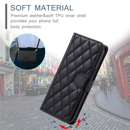 For Xiaomi Redmi 13 5G / 4G / Poco M6 4G / Redmi Note 13R 5G Wallet Case Rhombus Grid PU Leather Phone Cover