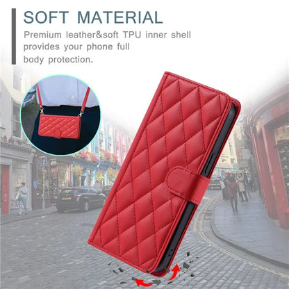 For Xiaomi Redmi 13 5G / 4G / Poco M6 4G / Redmi Note 13R 5G Wallet Case Rhombus Grid PU Leather Phone Cover