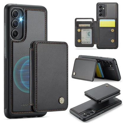 JEEHOOD J05 For Samsung Galaxy A54 5G Case Card Holder Kickstand Leather+TPU Phone Cover