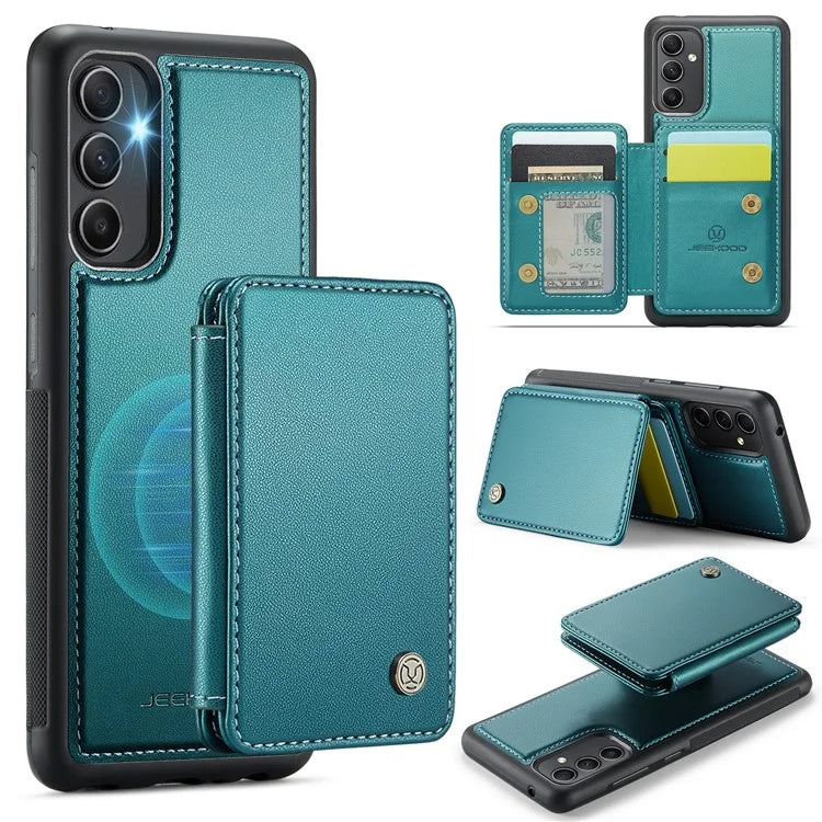 JEEHOOD J05 For Samsung Galaxy A54 5G Case Card Holder Kickstand Leather+TPU Phone Cover