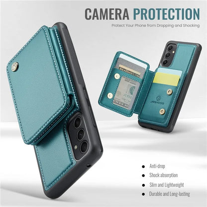 JEEHOOD J05 For Samsung Galaxy A54 5G Case Card Holder Kickstand Leather+TPU Phone Cover