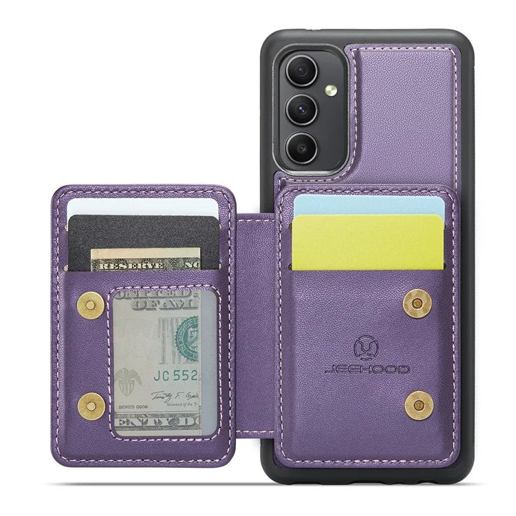 JEEHOOD J05 For Samsung Galaxy A54 5G Case Card Holder Kickstand Leather+TPU Phone Cover