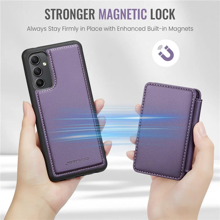 JEEHOOD J05 For Samsung Galaxy A54 5G Case Card Holder Kickstand Leather+TPU Phone Cover