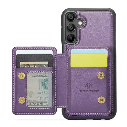 JEEHOOD J05 For Samsung Galaxy A55 5G Case Card Holder Kickstand Leather+TPU Phone Cover