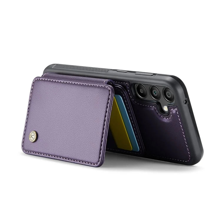 JEEHOOD J05 For Samsung Galaxy A55 5G Case Card Holder Kickstand Leather+TPU Phone Cover