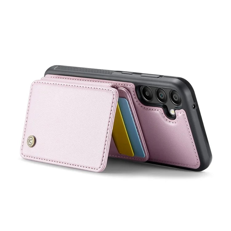JEEHOOD J05 For Samsung Galaxy A55 5G Case Card Holder Kickstand Leather+TPU Phone Cover