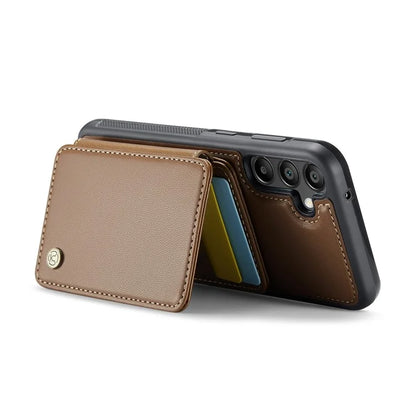 JEEHOOD J05 For Samsung Galaxy A55 5G Case Card Holder Kickstand Leather+TPU Phone Cover