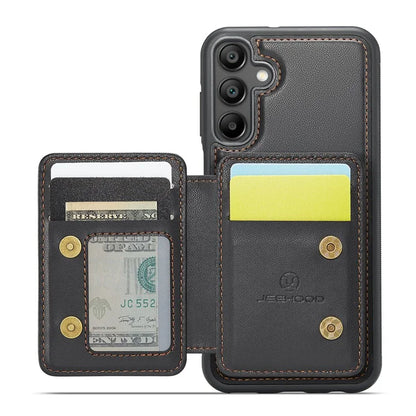 JEEHOOD J05 For Samsung Galaxy A55 5G Case Card Holder Kickstand Leather+TPU Phone Cover