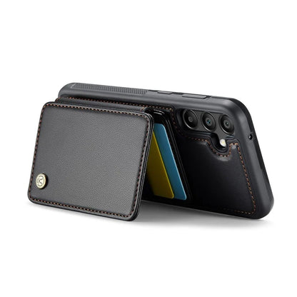 JEEHOOD J05 For Samsung Galaxy A55 5G Case Card Holder Kickstand Leather+TPU Phone Cover