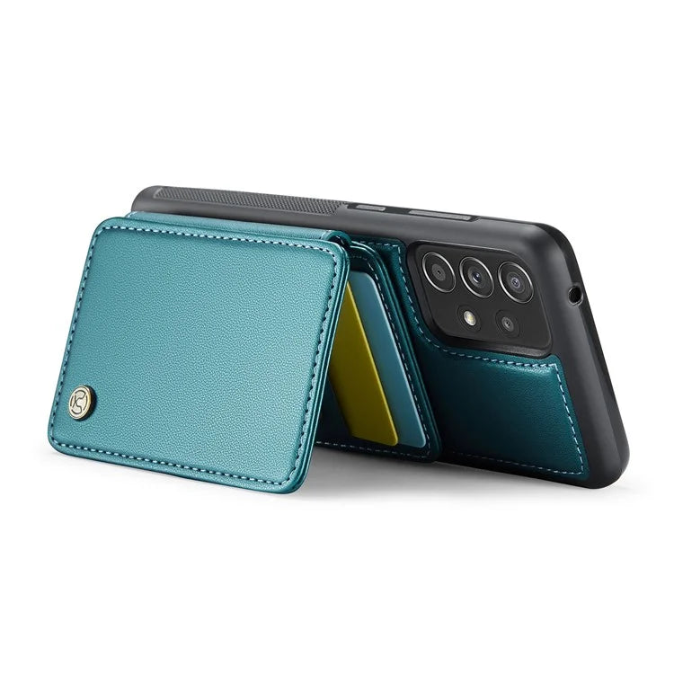 JEEHOOD J05 For Samsung Galaxy A53 5G Case Card Holder Kickstand Leather+TPU Phone Cover