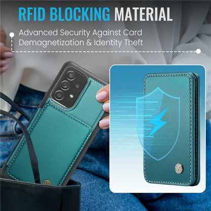 JEEHOOD J05 For Samsung Galaxy A53 5G Case Card Holder Kickstand Leather+TPU Phone Cover