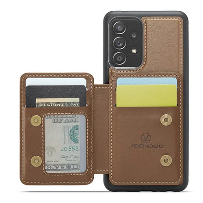 JEEHOOD J05 For Samsung Galaxy A53 5G Case Card Holder Kickstand Leather+TPU Phone Cover