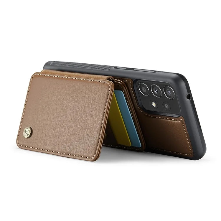JEEHOOD J05 For Samsung Galaxy A53 5G Case Card Holder Kickstand Leather+TPU Phone Cover
