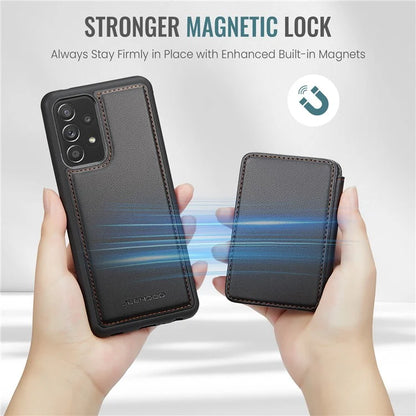 JEEHOOD J05 For Samsung Galaxy A53 5G Case Card Holder Kickstand Leather+TPU Phone Cover