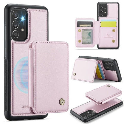 JEEHOOD J05 For Samsung Galaxy A53 5G Case Card Holder Kickstand Leather+TPU Phone Cover