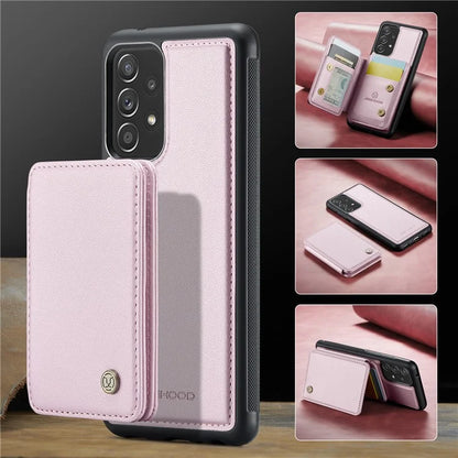 JEEHOOD J05 For Samsung Galaxy A53 5G Case Card Holder Kickstand Leather+TPU Phone Cover