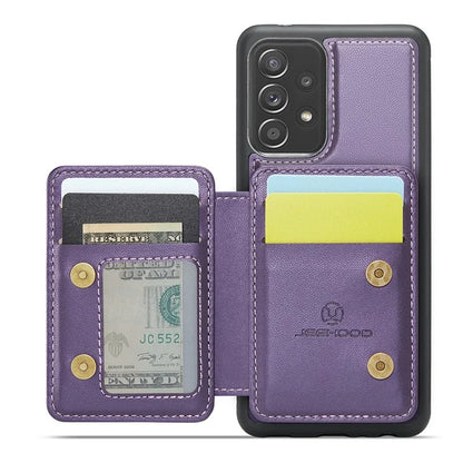 JEEHOOD J05 For Samsung Galaxy A53 5G Case Card Holder Kickstand Leather+TPU Phone Cover