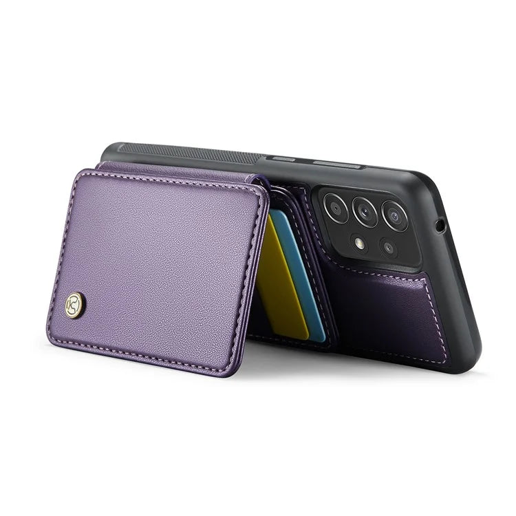 JEEHOOD J05 For Samsung Galaxy A53 5G Case Card Holder Kickstand Leather+TPU Phone Cover