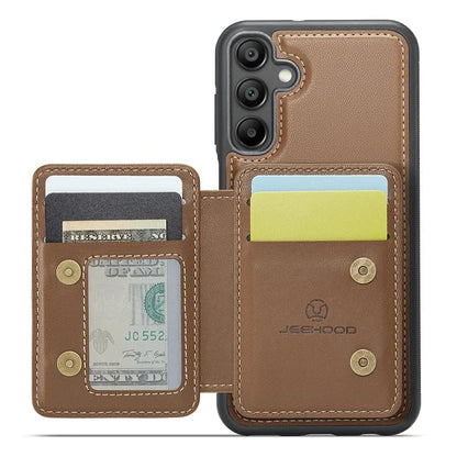JEEHOOD J05 For Samsung Galaxy A35 5G Case Card Holder Kickstand Leather+TPU Phone Cover