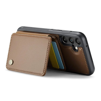 JEEHOOD J05 For Samsung Galaxy A35 5G Case Card Holder Kickstand Leather+TPU Phone Cover