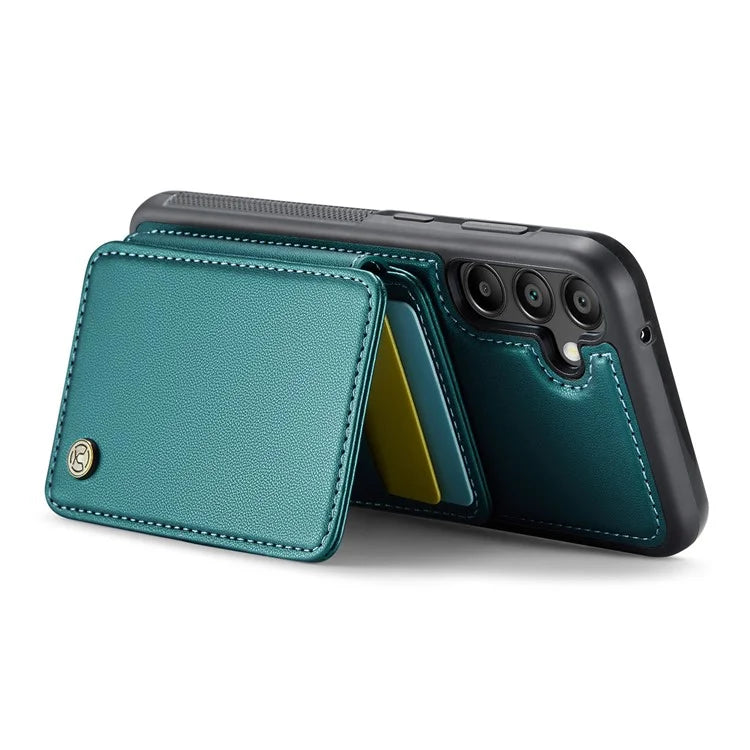 JEEHOOD J05 For Samsung Galaxy A35 5G Case Card Holder Kickstand Leather+TPU Phone Cover