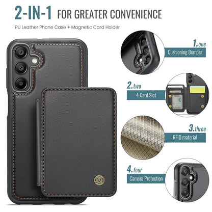JEEHOOD J05 For Samsung Galaxy A35 5G Case Card Holder Kickstand Leather+TPU Phone Cover