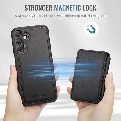 JEEHOOD J05 For Samsung Galaxy A35 5G Case Card Holder Kickstand Leather+TPU Phone Cover