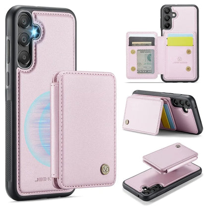 JEEHOOD J05 For Samsung Galaxy A35 5G Case Card Holder Kickstand Leather+TPU Phone Cover