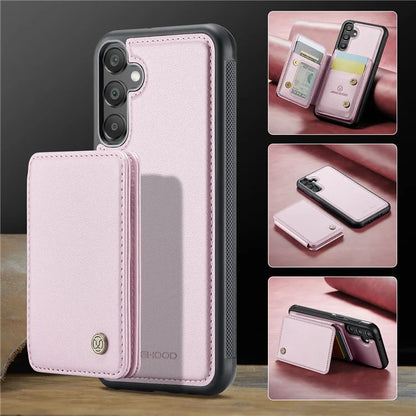 JEEHOOD J05 For Samsung Galaxy A35 5G Case Card Holder Kickstand Leather+TPU Phone Cover